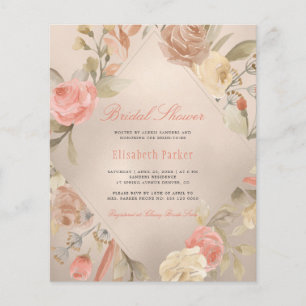 Invitation élégante et BUDGETAIRE rose gold pour u