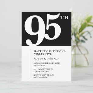 Invitation élégante et chic pour 95e anniversaire