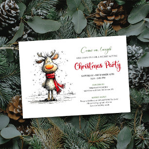 Invitation élégante et drôle de fête de Noël avec