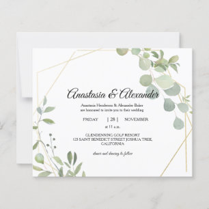 Invitation élégante et économique à une cérémonie