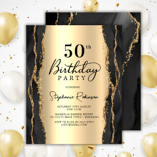 Invitation élégante et économique pour 50e anniver