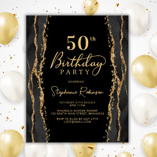 Invitation élégante et économique pour 50e anniver