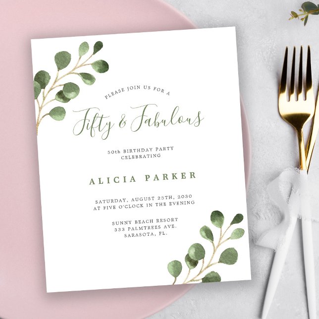 Invitation élégante et économique pour un annivers (Créateur téléchargé)