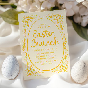 Invitation élégante et fantaisiste de brunch de Pâ