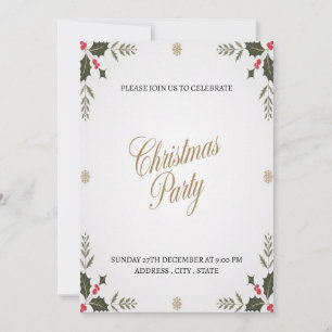 Invitation élégante et festive pour une fête de No