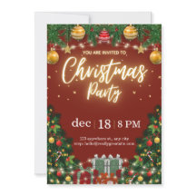 Invitation élégante et festive pour une soirée de