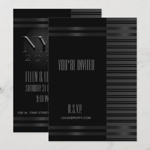 Invitation élégante et formelle pour le Nouvel An 