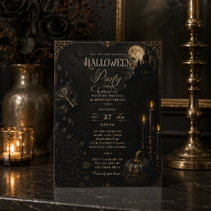Invitation élégante et gothique pour une soirée Ha