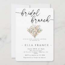 Invitation élégante et minimaliste pour brunch de