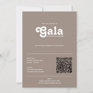 Invitation élégante et minimaliste pour gala d'ent