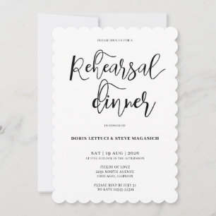 Invitation élégante et minimaliste pour le dîner d