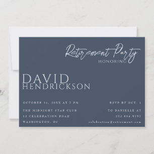 Invitation élégante et minimaliste pour une fête d