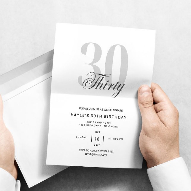 Invitation élégante et minimaliste pour une fête d (Créateur téléchargé)