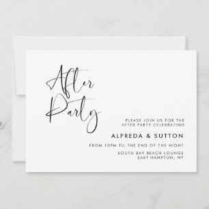 Invitation Élégante et moderne après-party de mariage
