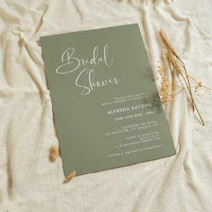 Invitation Elégante et moderne Sage vert Bridal douche