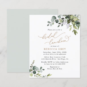 Invitation élégante et végétale pour un déjeuner d