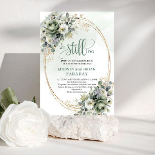 Invitation Élégante eucalyptus aquarelle Nous nous engageons