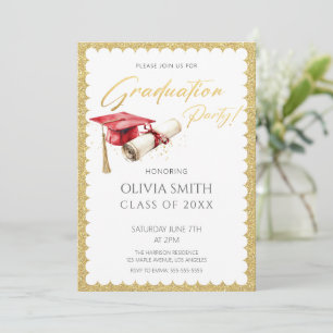 Invitation Élégante Faux Gold Foil