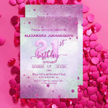Invitation Élégante Feminine Pink Foil Ballons 21e anniversai<br><div class="desc">Elégante et féminine invitation personnalisée 21ème anniversaire avec le numéro 21 en ballons de papier rose sur un arrière - plan pastel abstrait avec éléments de parties scintillant. Le texte est entièrement personnalisable. Pour le modifier, utilisez l'option Personnaliser. Pour d'autres modifications, telles que les modifications apportées à la police, à...</div>