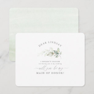 Invitation Élégante femme de chambre d'honneur de verdure Pro
