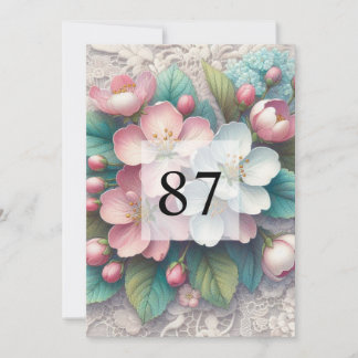 Invitation Elégante fête d'anniversaire de l'aquarelle fleuri