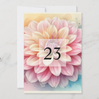 Invitation Elégante fête d'anniversaire de l'aquarelle fleuri