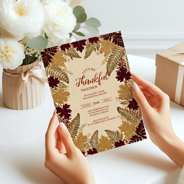 Invitation Élégante fête de la récolte d'automne (Créateur téléchargé)