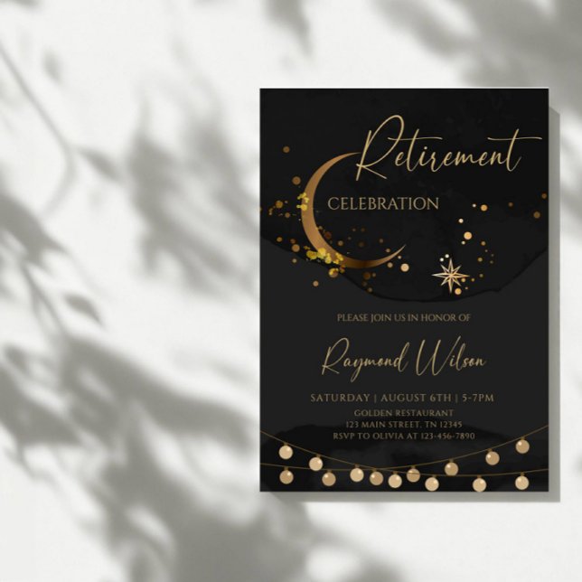Invitation Élégante fête de la retraite (Créateur téléchargé)