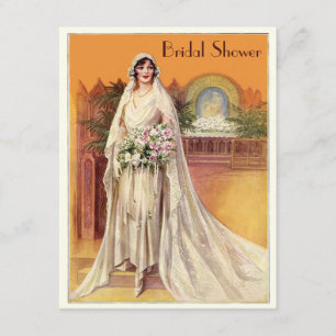 Invitation Élégante Fête de l'mariée Vintage des épouses des