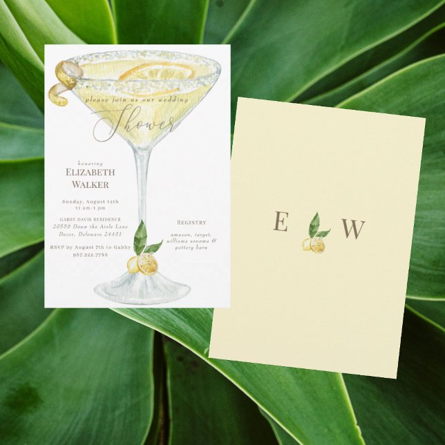 Invitation Élégante Fête de Mariage au Limoncello (Créateur téléchargé)