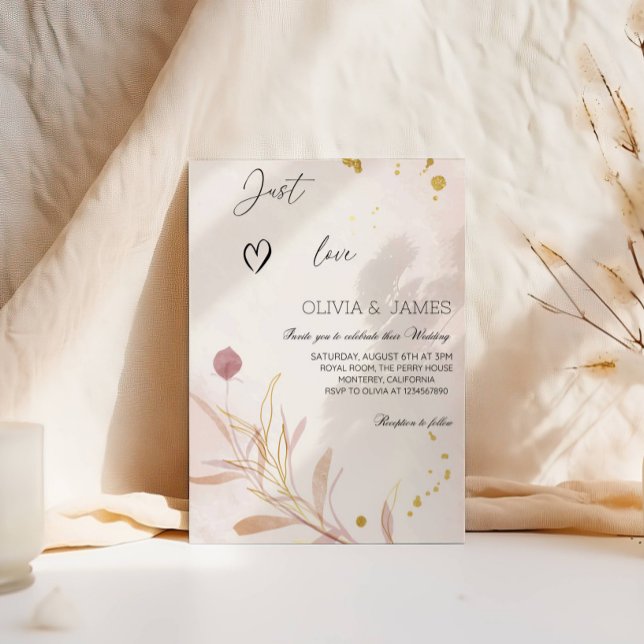 Invitation Élégante fête de mariage botanique de luxe d'autom (Créateur téléchargé)