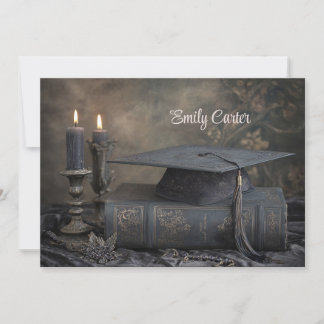 Invitation Élégante Fête de Remise des Diplômes Vintage avec 
