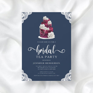 Invitation Élégante fête de thé de mariage dans le thème cake