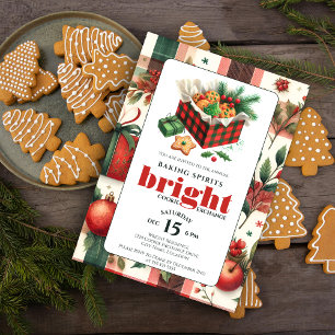 Invitation Élégante Fête d'Échange de Biscuits