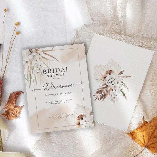 Invitation Elégante Fête des mariées Bohoemian Floral Boho (Créateur téléchargé)