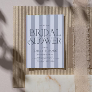 Invitation Elégante Fête des mariées Country Club Stripes