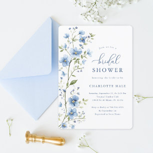 Invitation Elégante Fête des mariées d'aquarelle aux fleurs b