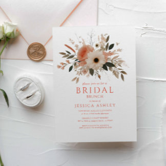 Invitation Élégante Fête des mariées de brunch à la nuptiale 