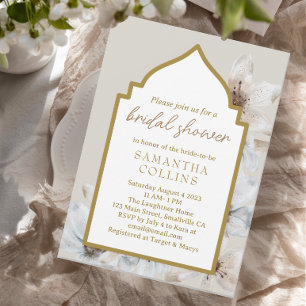 Invitation Elégante Fête des mariées de Fleurs de Magnolia Be