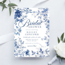 Elégante Fête des mariées de la Chinoiserie Blue T