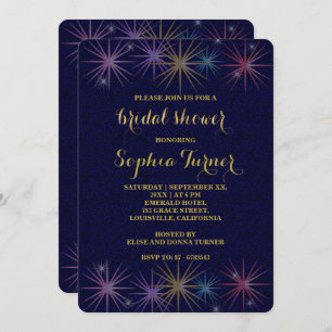 Invitation Elégante Fête des mariées de Parties scintillant B