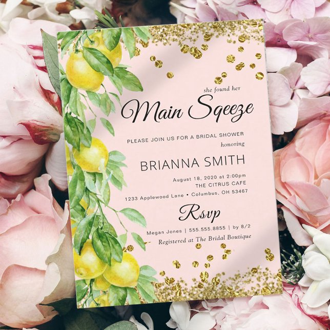 Invitation Élégante Fête des mariées de Parties scintillant e (Créateur téléchargé)