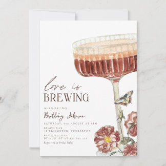 Invitation Elégante Fête des mariées Espresso Martini