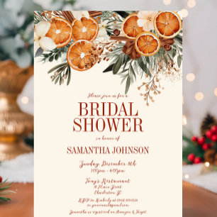 Invitation Élégante Fête des mariées florale d'ivoire