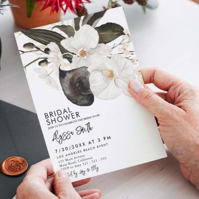 Invitation Elégante Fête des mariées florale moderne florale  (Créateur téléchargé)