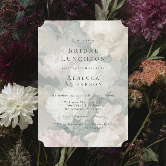 Invitation Elégante Fête des mariées Mariage baroque (Créateur téléchargé)