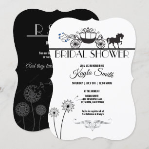 Invitation Élégante Fête des mariées Mariage de cheval et de 