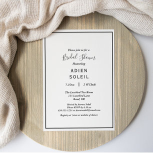 Invitation Élégante Fête des mariées moderne