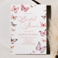 Élégante Fête des mariées papillon rose doux