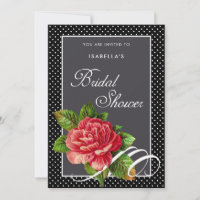 Élégante Fête des mariées Pois rouge rose noire